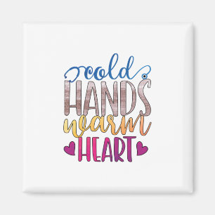 Aimant Cadeau infirmière   Coeur chaud des mains froides