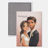 Aimant cadeau mariage (Recto/Verso)