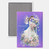 Aimant Cadeau Mariage unique (Recto/Verso)