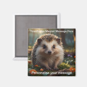 Aimant Cadeau personnalisé de hérisson joli (Recto/Verso)