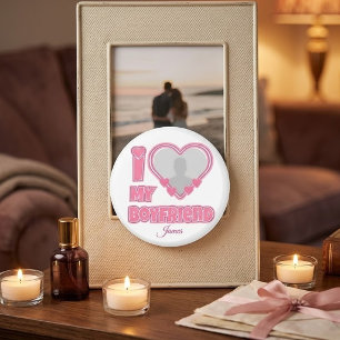 Aimant Cadeau personnalisé J'aime mon petit ami – Ajoutez