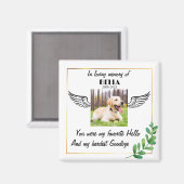 Aimant Cadeau personnalisé Pet Memorial Perte de chien pe (Recto/Verso)