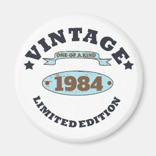 Aimant Cadeau personnalisé vintage 40e anniversaire