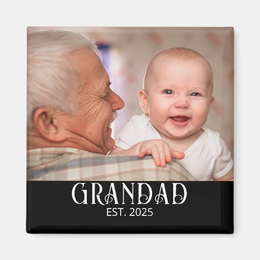 Aimant Cadeau photo aimanté pour l'arrivée de Papi (Devant)