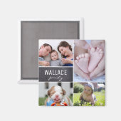 Aimant Cadeau photo - Collage de photos de famille (Recto/Verso)