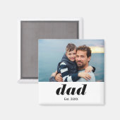 Aimant Cadeau photo créé par papa (Recto/Verso)