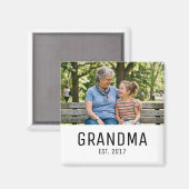 Aimant Cadeau Photo de Grand-mère (Recto/Verso)