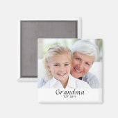 Aimant Cadeau Photo de Grand-Mère (Recto/Verso)
