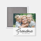 Aimant Cadeau photo de grand-mère établie (Recto/Verso)