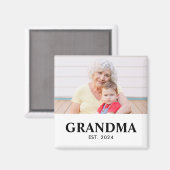 Aimant Cadeau photo de grand-mère établie (Recto/Verso)