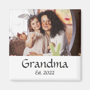Aimant Cadeau photo de grand-mère établie