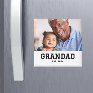 Aimant Cadeau photo de grand-père établi