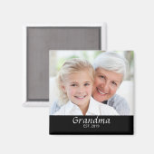 Aimant Cadeau Photo de l'Arrivée de Grand-Mère (Recto/Verso)