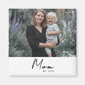 Aimant Cadeau Photo de Maman (Devant)