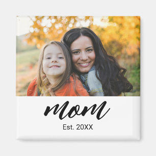 Aimant Cadeau photo de maman établi