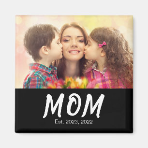 Aimant Cadeau photo de maman établi