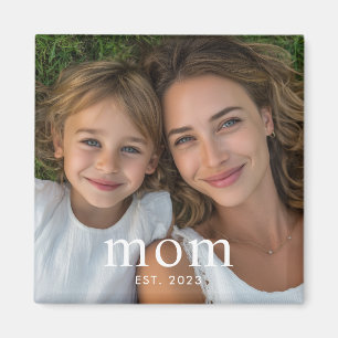 Aimant Cadeau photo de maman établi