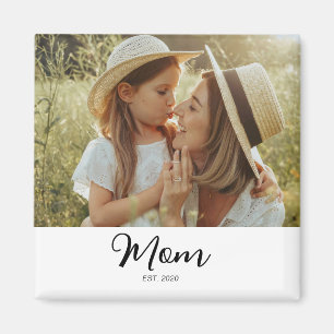 Aimant Cadeau photo de maman établi