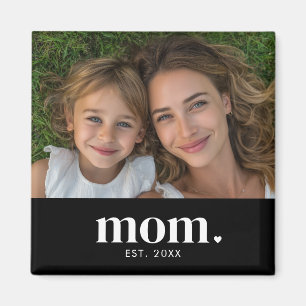 Aimant Cadeau Photo de Maman Établie