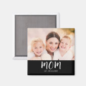 Aimant Cadeau Photo de Maman Établie (Recto/Verso)