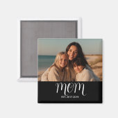 Aimant Cadeau Photo de Maman Établie (Recto/Verso)