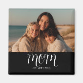 Aimant Cadeau Photo de Maman Établie (Devant)