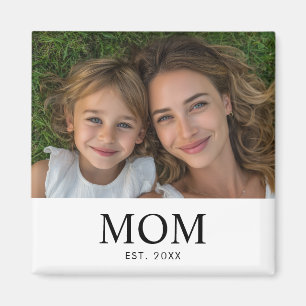 Aimant Cadeau Photo de Maman Établie