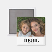Aimant Cadeau Photo de Maman Établie (Recto/Verso)