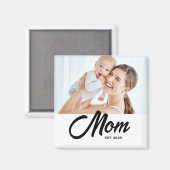 Aimant Cadeau Photo de Maman Établie (Recto/Verso)