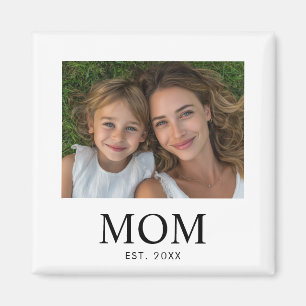 Aimant Cadeau Photo de Maman Établie