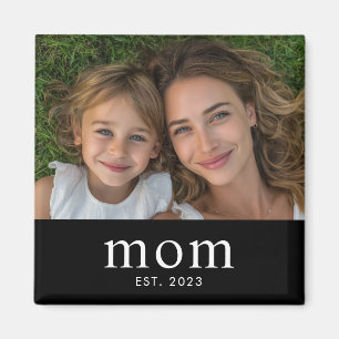 Aimant Cadeau Photo de Maman Établie 