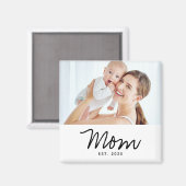 Aimant Cadeau Photo de Maman Fondé (Recto/Verso)