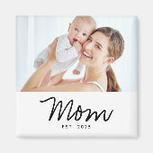Aimant Cadeau Photo de Maman Fondé (Devant)