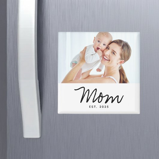 Aimant Cadeau Photo de Maman Fondé