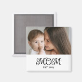 Aimant Cadeau Photo de Maman Fondé (Recto/Verso)