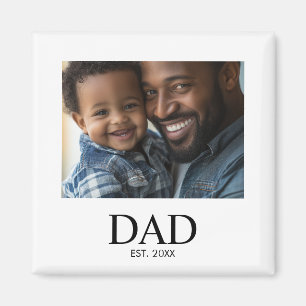 Aimant Cadeau Photo de Papa Établie