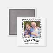 Aimant Cadeau Photo de Papy (Recto/Verso)