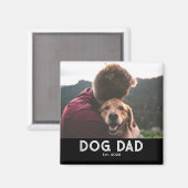 Aimant Cadeau Photo Dog Dad Established (Recto/Verso)