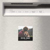 Aimant Cadeau Photo Dog Dad Established (In Situ (Lave-vaisselle))