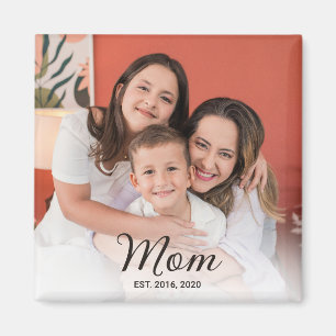 Aimant Cadeau photo établi par maman
