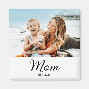 Aimant Cadeau Photo Établie Maman