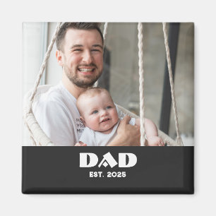 Aimant Cadeau Photo Papa Fondé