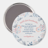 Aimant CADEAU - Poèmes grand-mère de petits-enfants - PER (Recto/Verso)