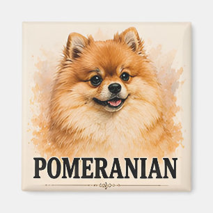 Aimant Cadeau pour amateur de chien Poméranie Fluffy