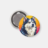 Aimant Cadeau pour amateur de Husky (Recto/Verso)