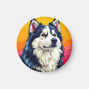 Aimant Cadeau pour amateur de Husky