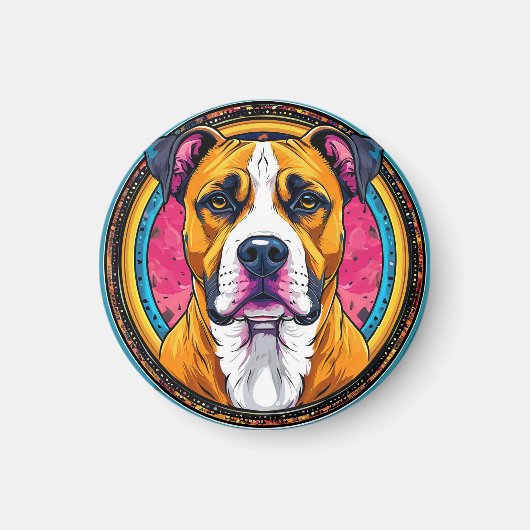 Aimant Cadeau pour amateur de Pit Bull (Devant)