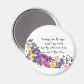 Aimant cadeau pour bénévole ou travailleur de l'église (Recto/Verso)