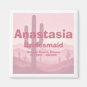 Aimant Cadeau pour Demoiselle d'Honneur Rose – Demoiselle