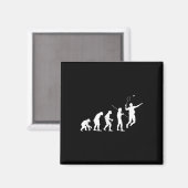 Aimant Cadeau pour joueur de badminton Évolution pour tou (Recto/Verso)